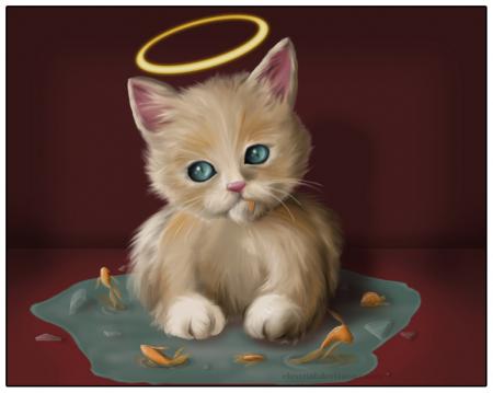 ohhhhhhh suis sure que ce ptit chaton ressemble à océane quand elle a fait une betise